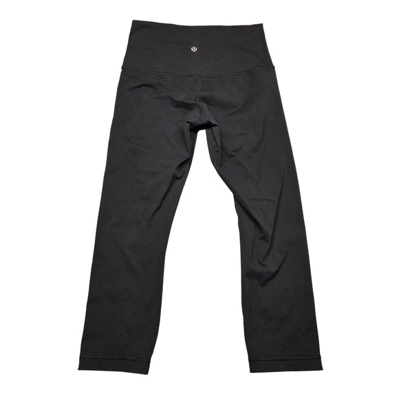 Lululemon Leggings Womens 4 Black High Rise Crop Yoga Athletic Pants Capri Gym - Picture 1 of 12